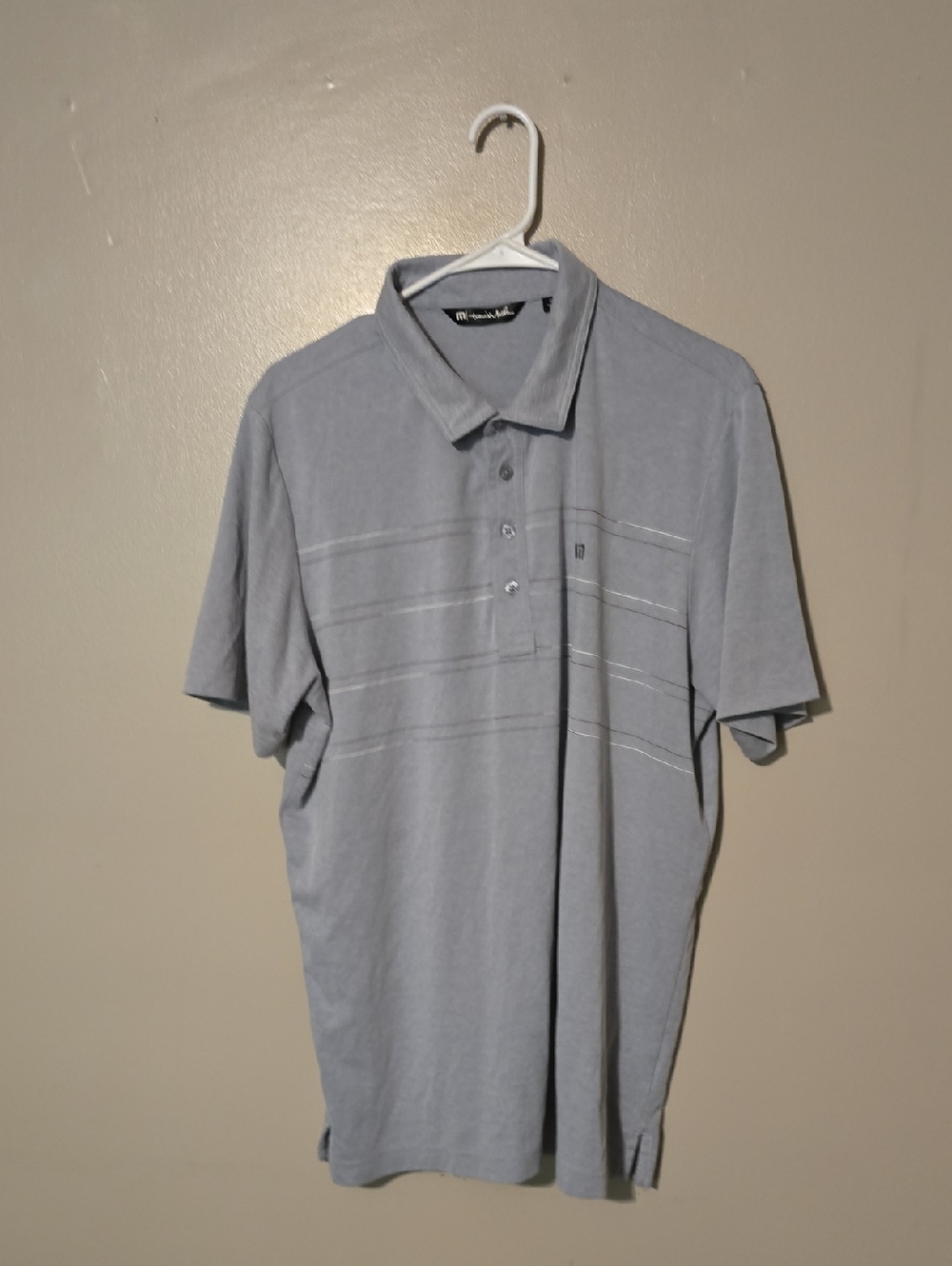 Travis Mathew Golf Polo Shirt Gray Mens Size XL‎